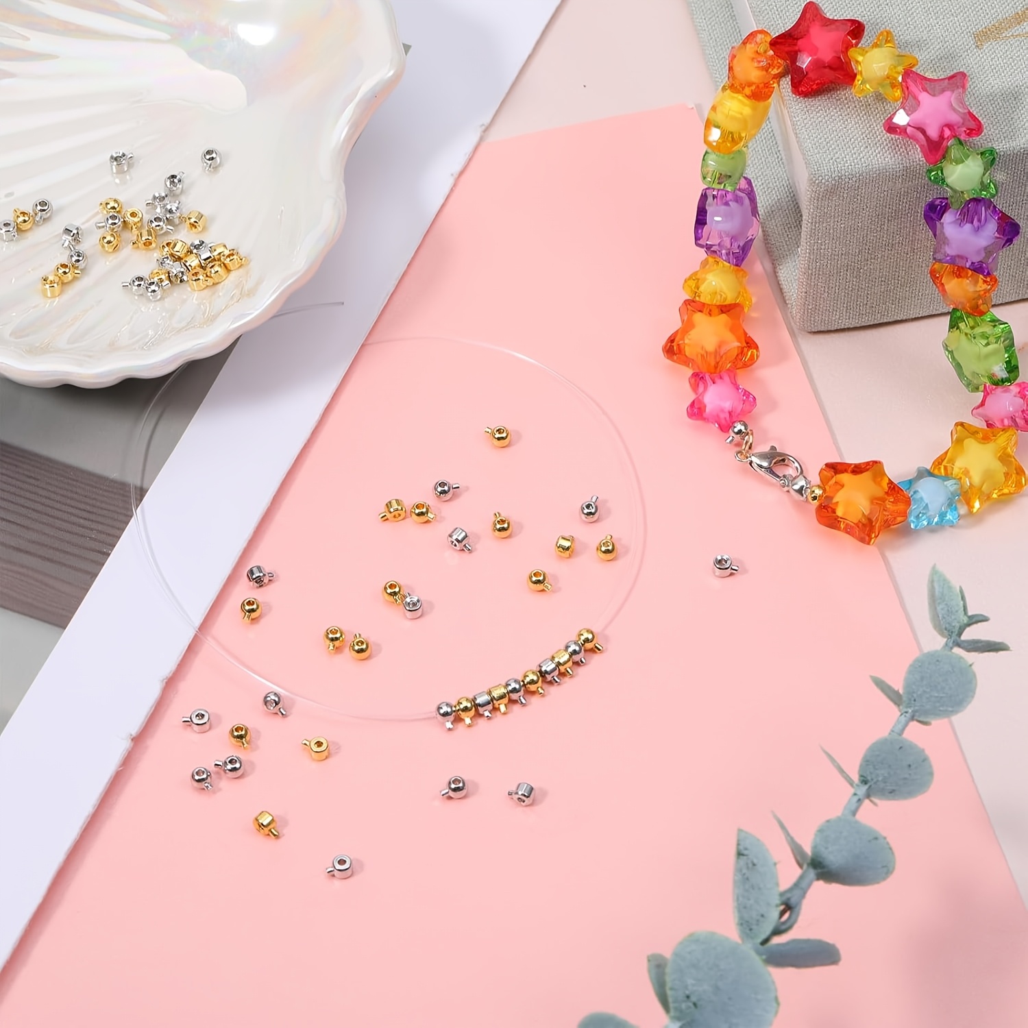 Premium Brass Crimp Beads and Stopper Beads, Jewelry Making